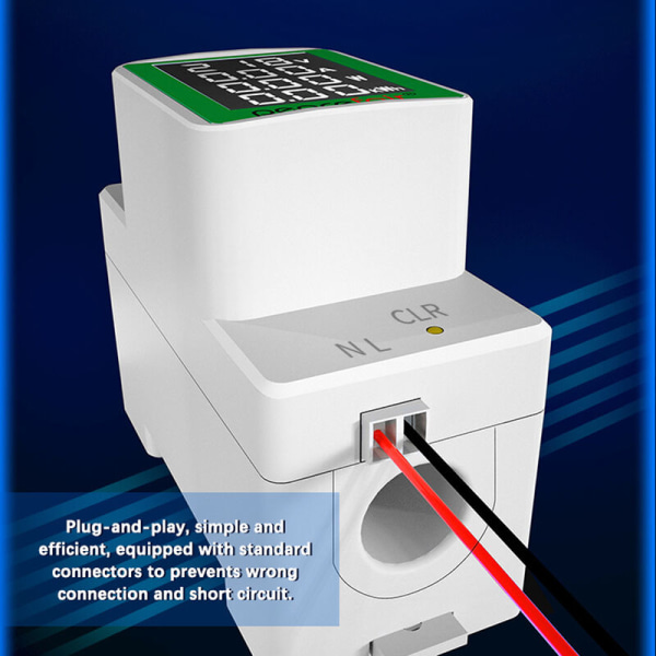 AC50-300V/100A digital multifunksjonell AC-skinnemåler spennings- og amperemetertester