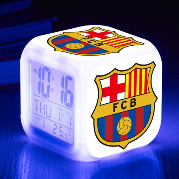 Pieni luova LED-herätyskello La Liga Barcelona