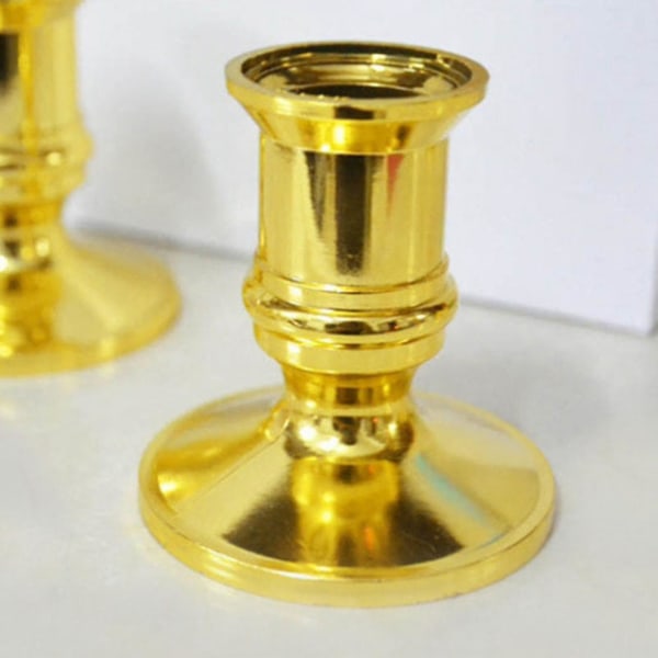 20x Gold Pillar Candle Base Taper Candle Holder Lysestake