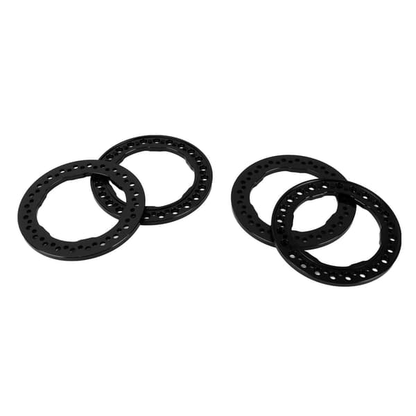 4 stk. 1,9 tommer ydre Beadlock-ringe til hjul i aluminiumslegering, erstatnings-Beadlock-ringe til Traxxas 1/10 RC-bil, sort