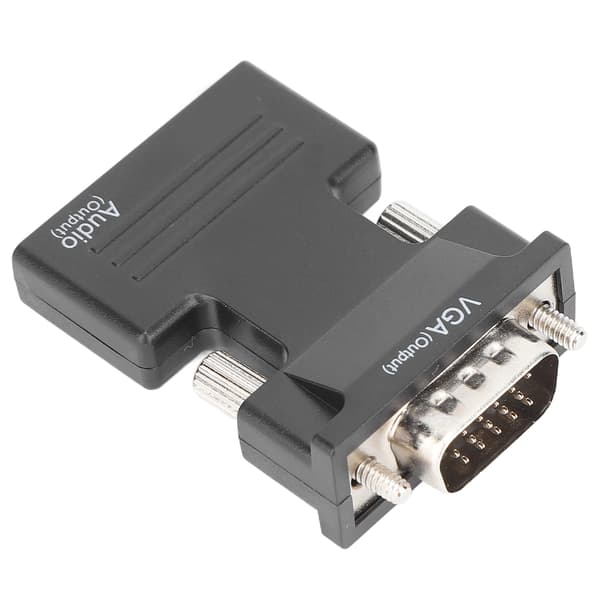 【NX】HD Multimedia Interface hun til VGA han-konverter med 3,5 mm lydkabel til bærbare computere, pc'er og skærme
