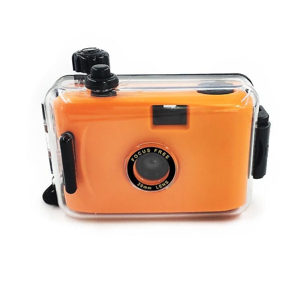 Filmkameraringbärare gynnar engangskamera Vattentät 35 mm Orange black 35mm film