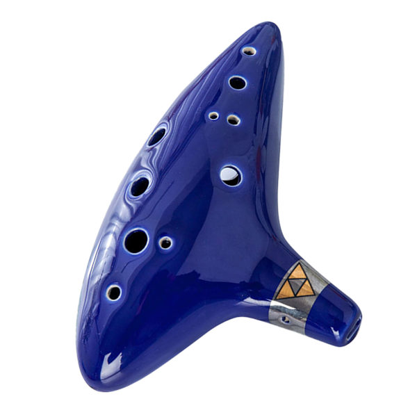 12-huls Alto C Ocarina Keramisk Ocarina med snor Håndstøtte Mini Blæseinstrument til Begyndere