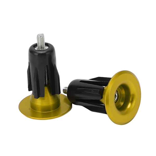 2 stk Sykkelstyrepropper i Aluminium Legering Slitesterk Universal Terrengsykkelgrep End Plugs Gull
