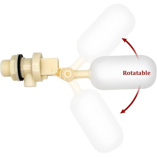Water Float Valve with Adjustable Arm - Automatic Shut-off, 3/4 inch NPT