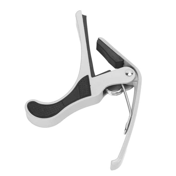 Gitarr Capo Alloy Quick Release Elgitarr Capo Set med 2 ST Guitar Picks Kompatibel med Banjo Mandolin Silver