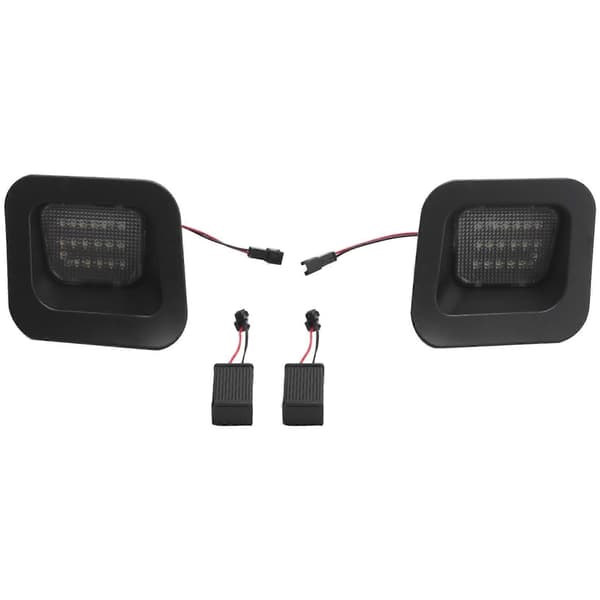 Røgfarvede bageste nummerpladelys LED-nummerpladelys til Dodge Ram 1500 2500 3500 2003-2018 Smoky musta