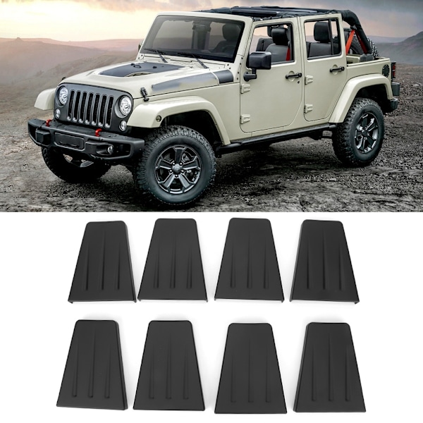 8 st Dörrgångjärnsskydd Trimtillbehör Passar för Jeep Wrangler JK 4-dörrars 2007-2016