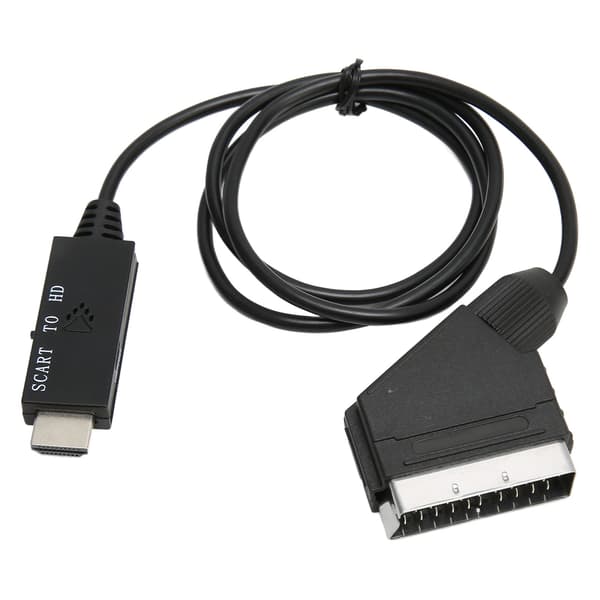 SCART til HD Multimedia Interface Converter HD 1080P SCART til HD Multimedia Interface Adapterkabel Kompatibel med lyd Video DC 5V