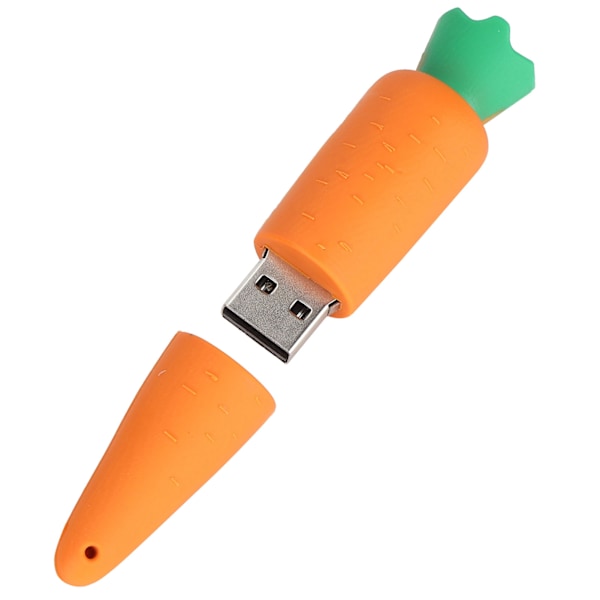 USB Flash Drive Tegneserie Stilfuld Gulerodsform Udseende Bærbar Lager Memory Stick 1GB