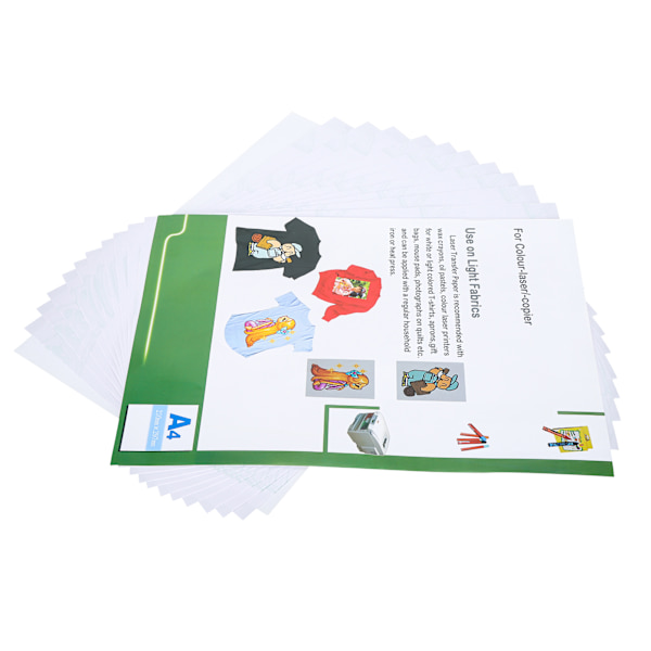 10 st Laser Transferpapper Klädmönster Termisk Utskrift Ljus Färg Ersättningsmaterial