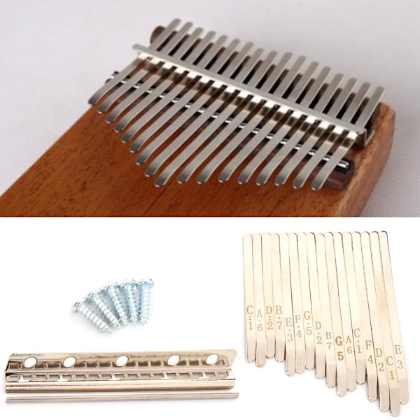 XA58 Kalimba musikalisk nyckel 17 toner metallersättning tumme piano finger percussion key