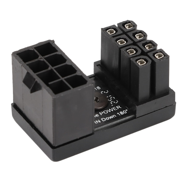 180 graders vinklet adapter fastloddet 8-pins hunn til 8-pins hann-adapter med isolasjonsdeksel for stasjonære grafikkort (PH38A+ 1 STK)