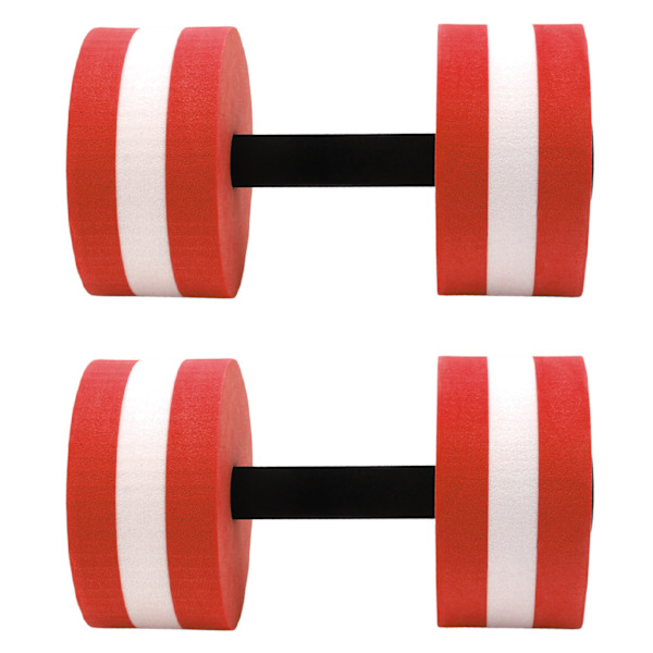 2 ST EVA Vand Flydende Dumbbell Yoga Træning Vandskum Dumbbell Fitness Tool til Mænd Kvinder Børn Rød