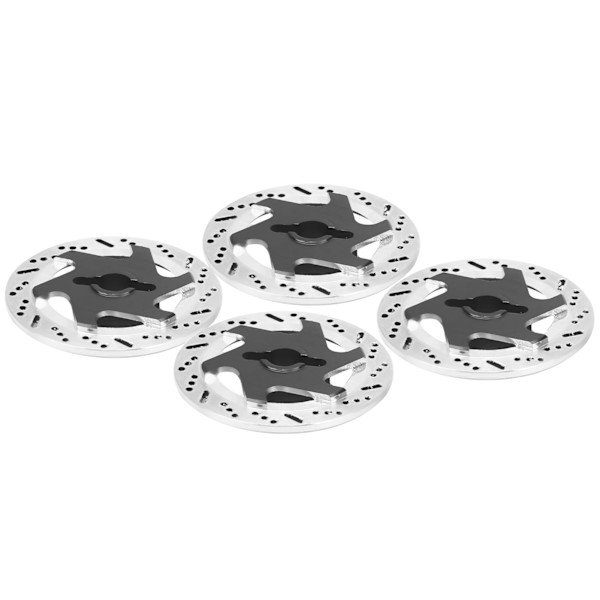 4 stk aluminiumlegering CNC-simulert bremseskiver Tilbehør Universal passform for 1:10 RC Car Black