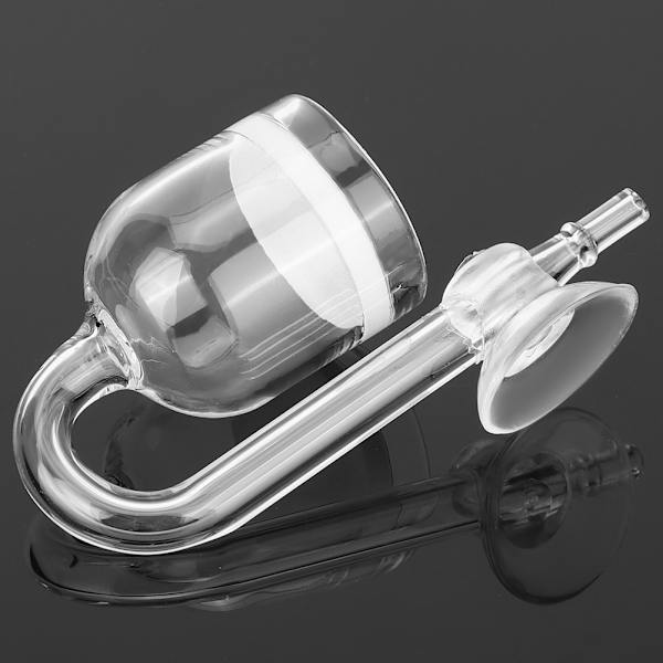 CO2 Højtransparent Glasraffinator Diffusor Stor Ret Rør til Akvarium Vandplanter Fisktank