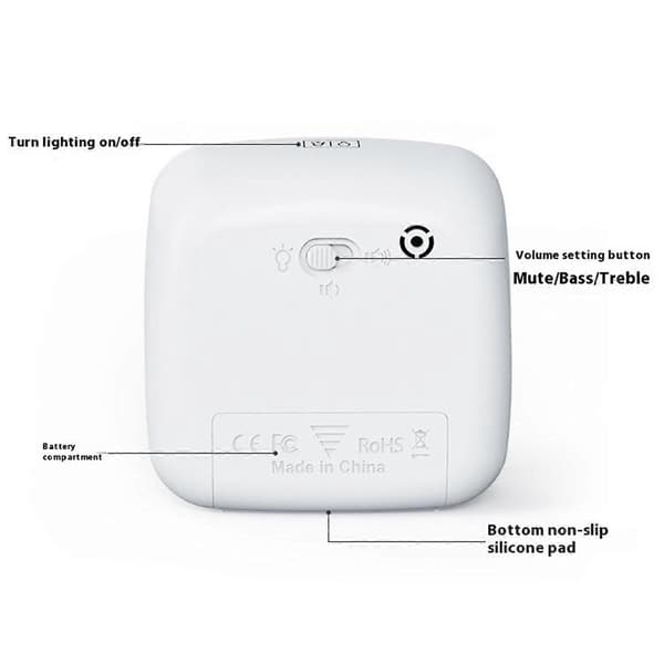 VT03 60-minutters nedtellingstimer visuell timer med nattlys kompatibel med barn og voksne - Green Multicolor