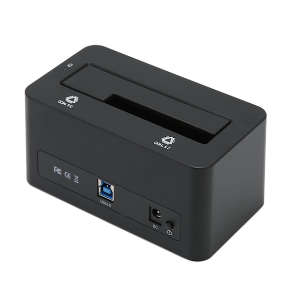 Harddisk-dokkestasjon 5 Gbps USB 3.0 til SATA LED-indikator HDD-dokkestasjon for 8 TB 2,5 tommer 3,5 tommer HDD 100‑240V EU-plugg