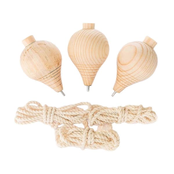 3x Klassiske tretopper DIY-topper kompatible med barnefestutstyr