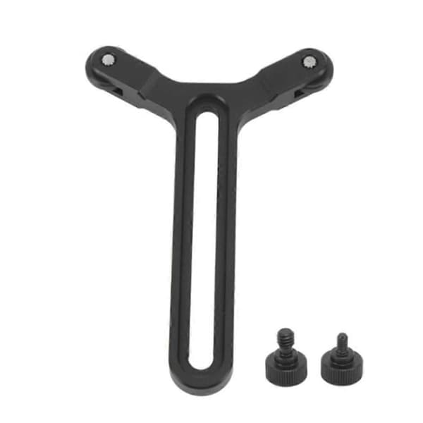 Shape Objektivstödfäste med dubbla hjul Objektivstödssystem 22-71.5mm Höjdjustering för DJI Ronin-S/Ronin-SC Musta