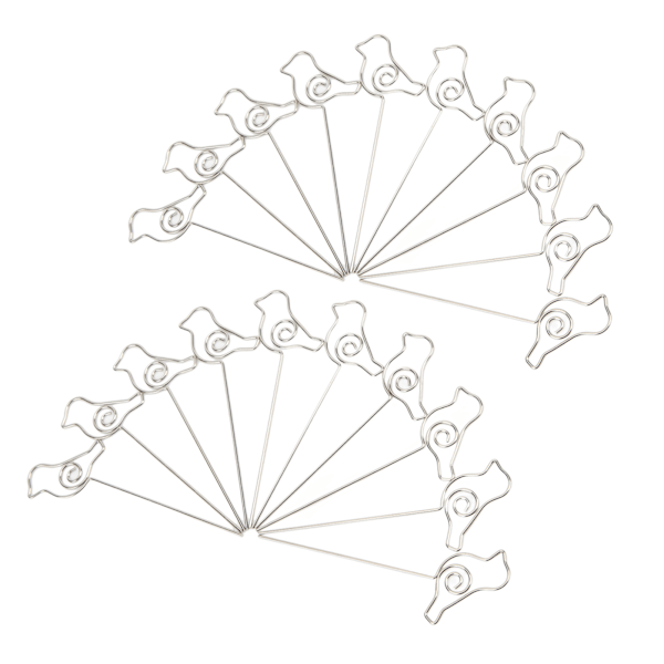 20 stk. PladskortHoldere Unik Design Holdbar Premium Metal Antioxidation Bred Anvendelse Navnekortsklemmer Fugl