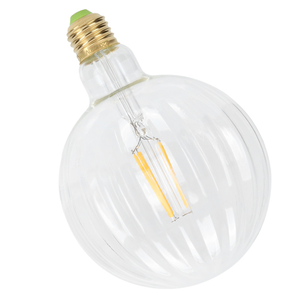 4W G125 Antik Glødepære E27 Vandmelonform LED-Glødepære Hjemindretning 220V Varmt Lys (Transparent)