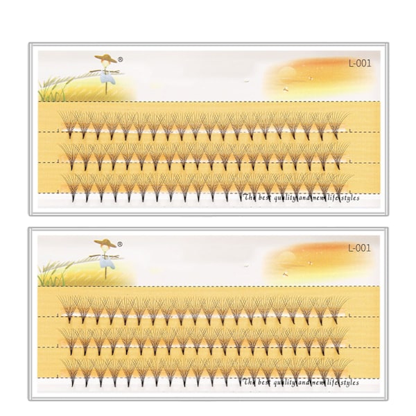2 kpl yksittäisiä ripsiä 0,07 10D Tasainen käsinjakelu varsi Kevyet ripsiklusteripidennykset