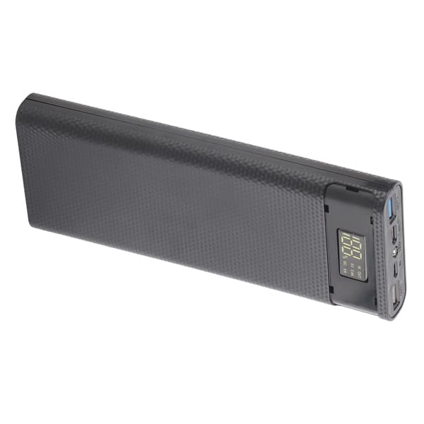 Hurtig Opladning Version 8x18650 Power Bank Case USB DIY Kit Shell Batteriholder Opladningsboks Sort