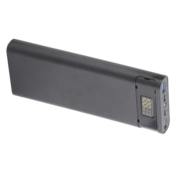 Snabb Laddning Version 8x18650 Power Bank Fodral USB DIY Kit Skal Batterihållare Laddningsbox Svart