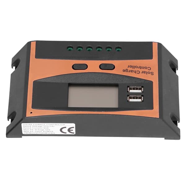 【NX】12V/24V Solar Charge Controller IP32 Vandtæt Højeffektiv PWM Solar Power Controller 60A