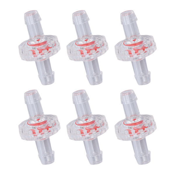 10 stk. backventil 1-vejs PP plastslange Vandstop membran hul til luftindtagning 5 mm transparent