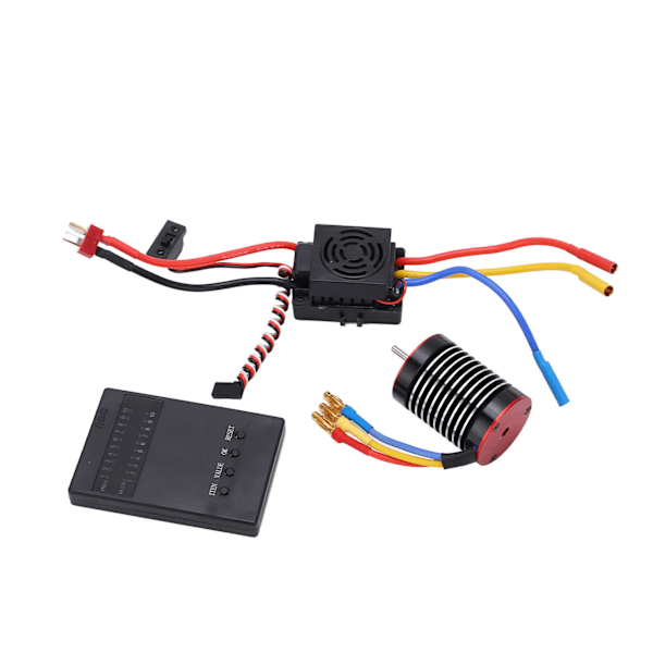 F540 4370KV Borstlös Motor 60A Vattentät ESC Programmeringskort Set för 1/10 RC Bildelar