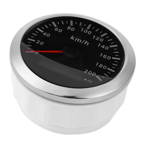 85 mm GPS-nopeusmittari 200 km/h Matkamittari Vedenkestävä Veneelle Autolle Jahtalle Moottoripyörälle Musta Taulu