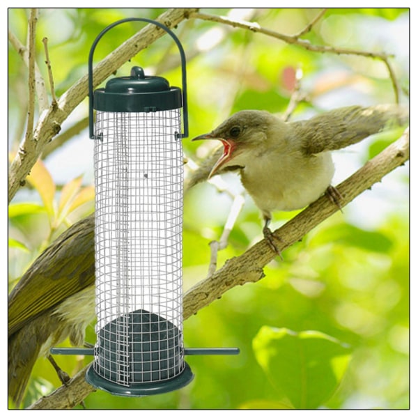 Fuglefoderautomat i plast Wire Grids Bird Wild Outdoor Garden Hængende Foderautomat