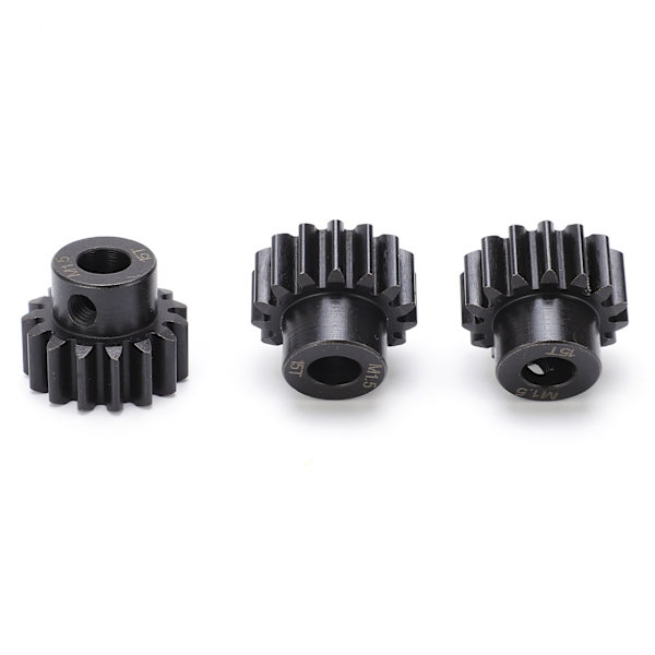 M1.5 kugghjulsdrev i stål för 1/5 1/6 RC 15T kugghjul i stål med 8 mm/0,3 tum inre hål