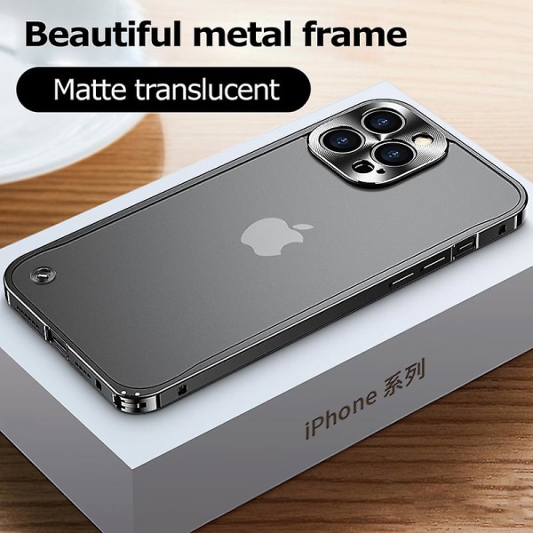 Applicera på metallfodral för Iphone 12 13 14 Pro Max Cover 14 Plus Magnetisk aluminiumram Telefonskal för Iphone 11
