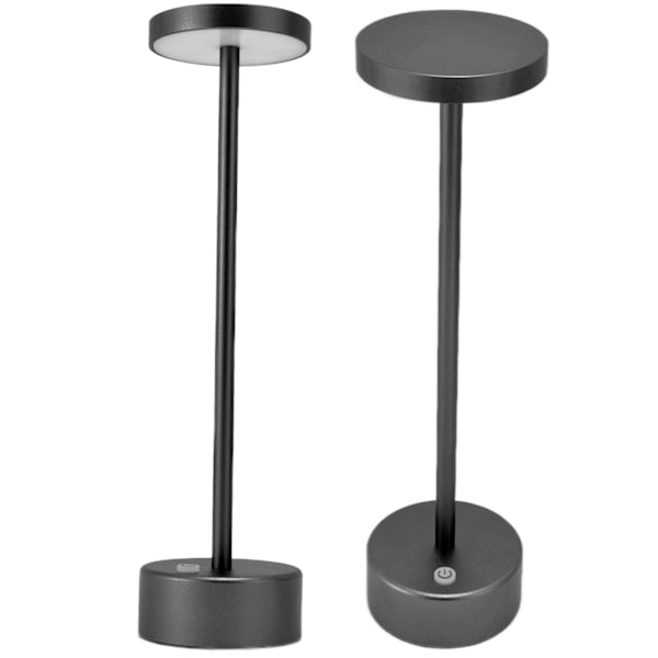 LED-pöytälamppu Vedenkestävä USB-kosketushimmennettävä pöytälamppu 2 kirkkausasetustasolla kotiin olohuoneeseen Musta