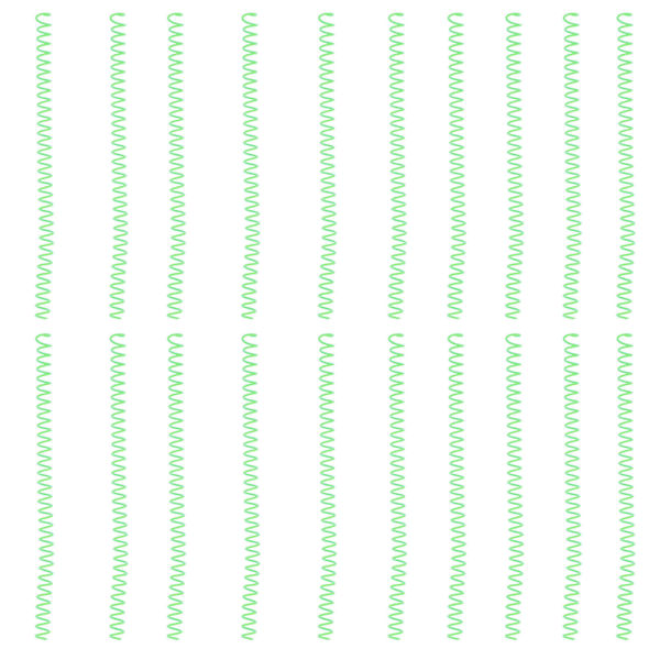 20 stk spiralbindningsspoler 30 ark ABS plast spiralbindningsrygge til papirvarer Work Green