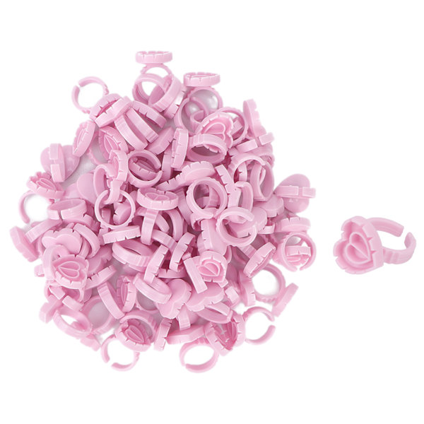 100 st engångsfranslimhållare Ringkopp Ögonfransförlängning Quick Blossom Cups