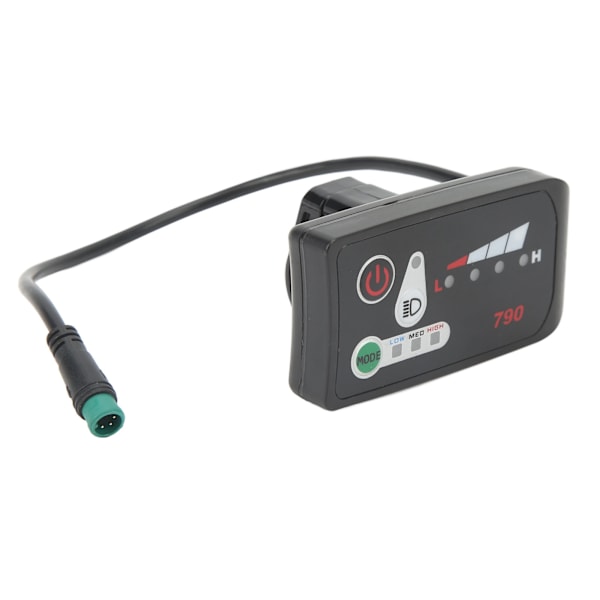 Elcykel LED Power Display Panel Elcykel Modifiering Display Mätare med vattentät 5P hankontakt för 22,2 mm styre 36V