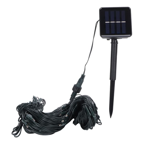 Solar LED Net Mesh String Light Udendørs Vandtæt Ferie Dekorative Lys (1,5 m x 1,5 m) Varm Hvid