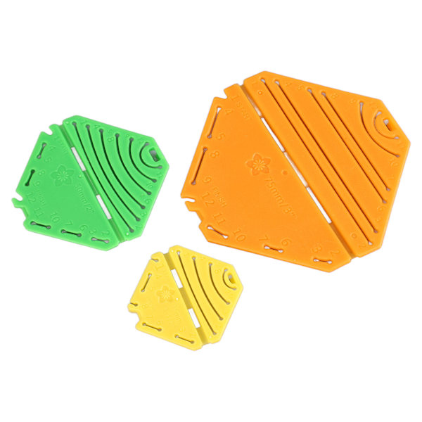 3 st Flower Maker Set DIY Rhombus Flower snabbt enkelt Harts Kanzashi Flower Maker tallrikar för barn flickor