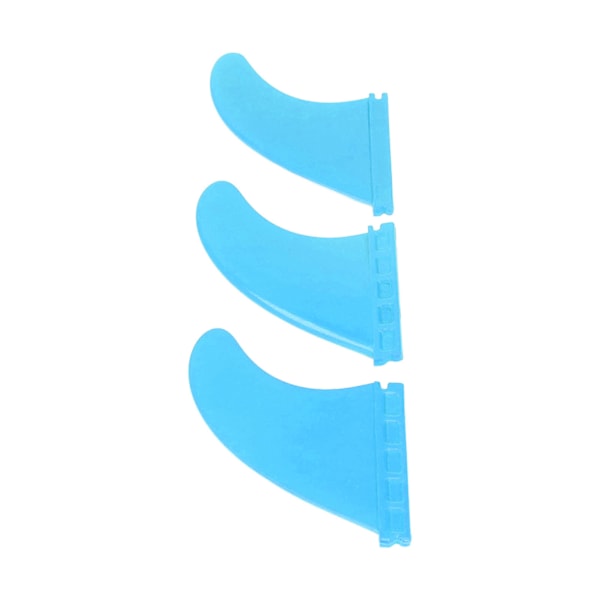 3 stk Surfbredefinner PVC Thrusterfinner Surfbredetilbehør for Long Board Stand Up Paddle Blå