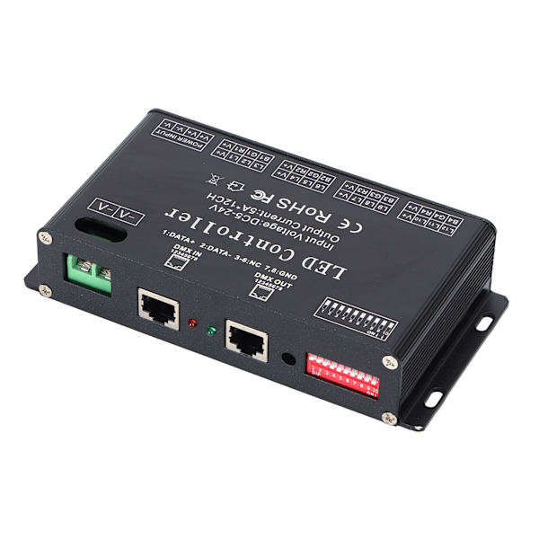 12-kanavainen DMX-vakiodekooderi RGB LED-valonauhan ohjain DMX512-dekooderi DC5-24V