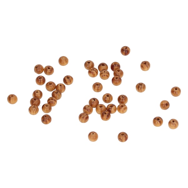 800 stk. Træperler 8mm Brune Runde Træperler Bulk til DIY Håndværk Halskæder Armbånd Smykkefremstilling