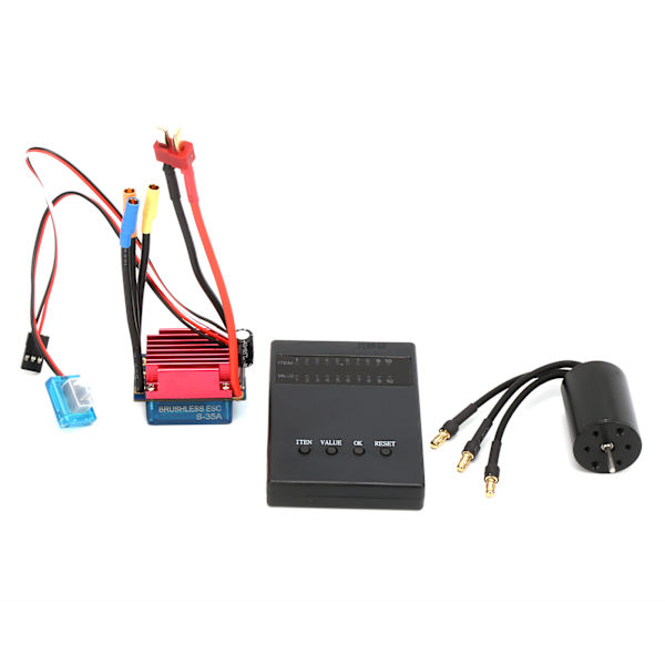2435 4500KV RC børsteløs motor S35A børsteløs ESC programmeringskortsæt til 1/16 1/18 RC bil