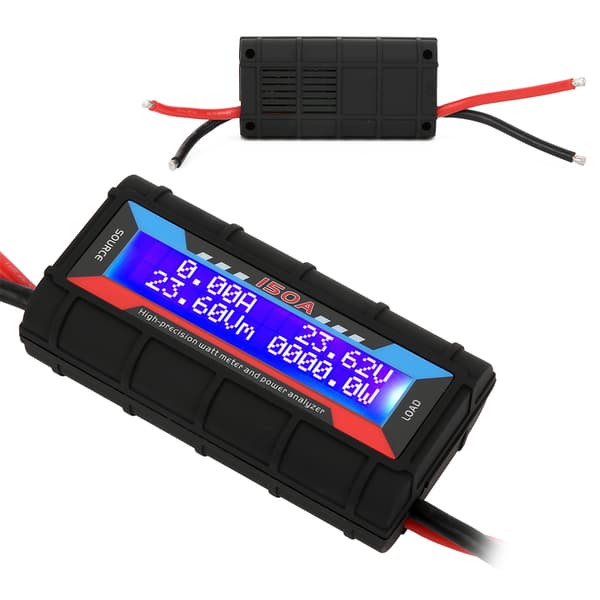 【NX】Wattmätare Effektanalysator LCD Digital Tester Volt Amp 150A Kompatibel med RC modellflygplan