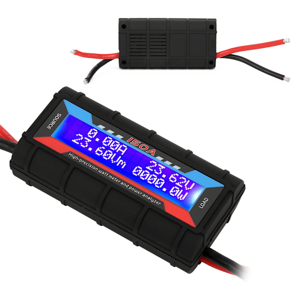 Wattmätare Effektanalysator LCD Digital Tester Volt Amp 150A för RC modellflygplan