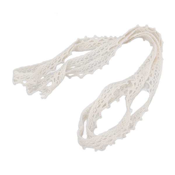Spets Beige Pure Cotton Edge DIY Barnkläder Hattväska Tillbehör Wave Lace