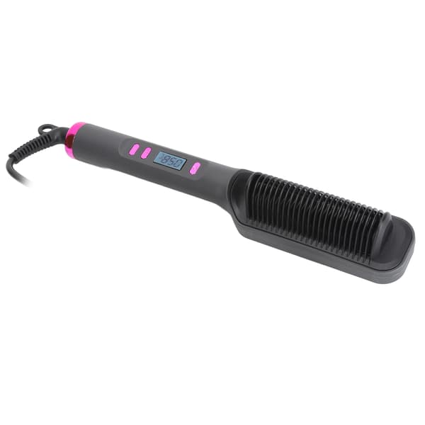 【NX】Rettebørste 3D-tenner Multi Temp-moduser PTC Jevn oppvarming Negativ ion Auto av Rettekam 110‑220V US-plugg